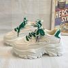 Damen Ballerinas Sportschuhe Schnürschuhe Vulkanisierte Schuhe Damen Neue Designs Weiß Dicke Sohle Plateau Lässige Sneaker