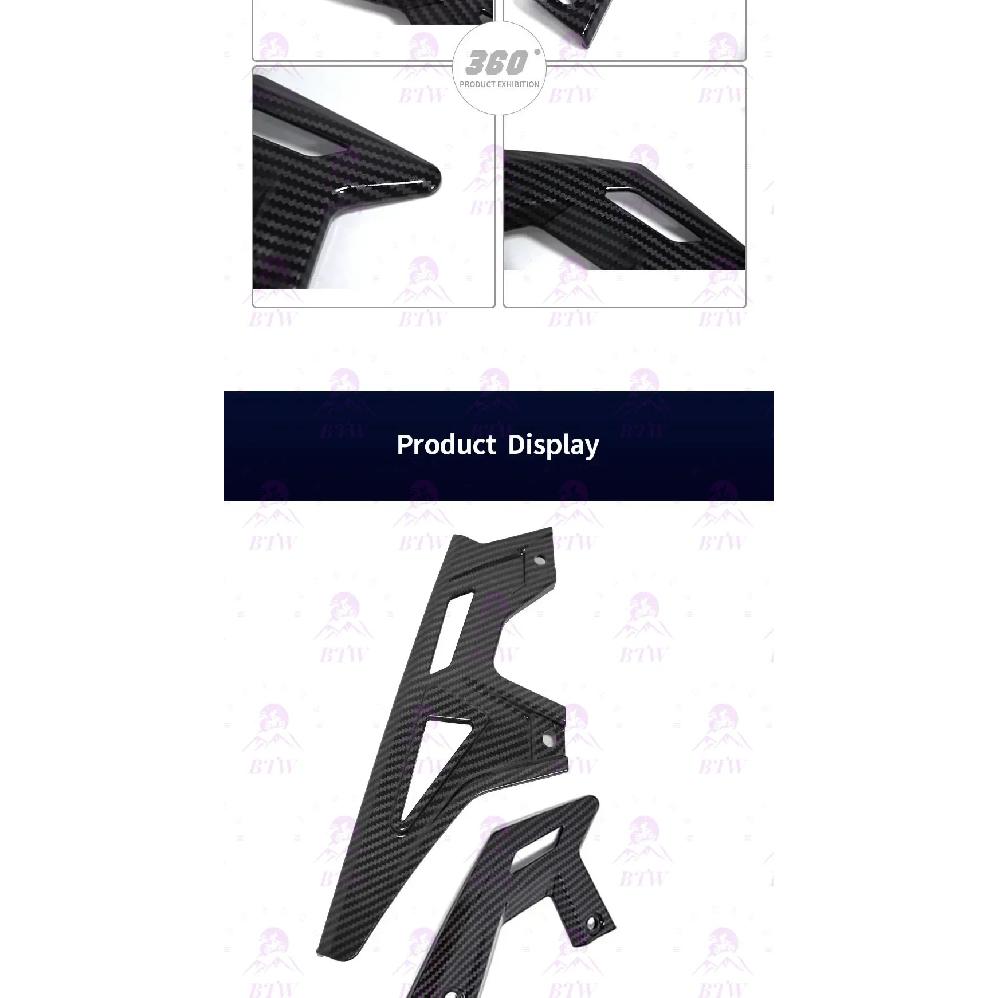 For Surron Ultra Bee Carbon Fiber Upper and Lower Chain Fende Water Transfer Motorcycles Part for Surron UB E-bike Off-road Part