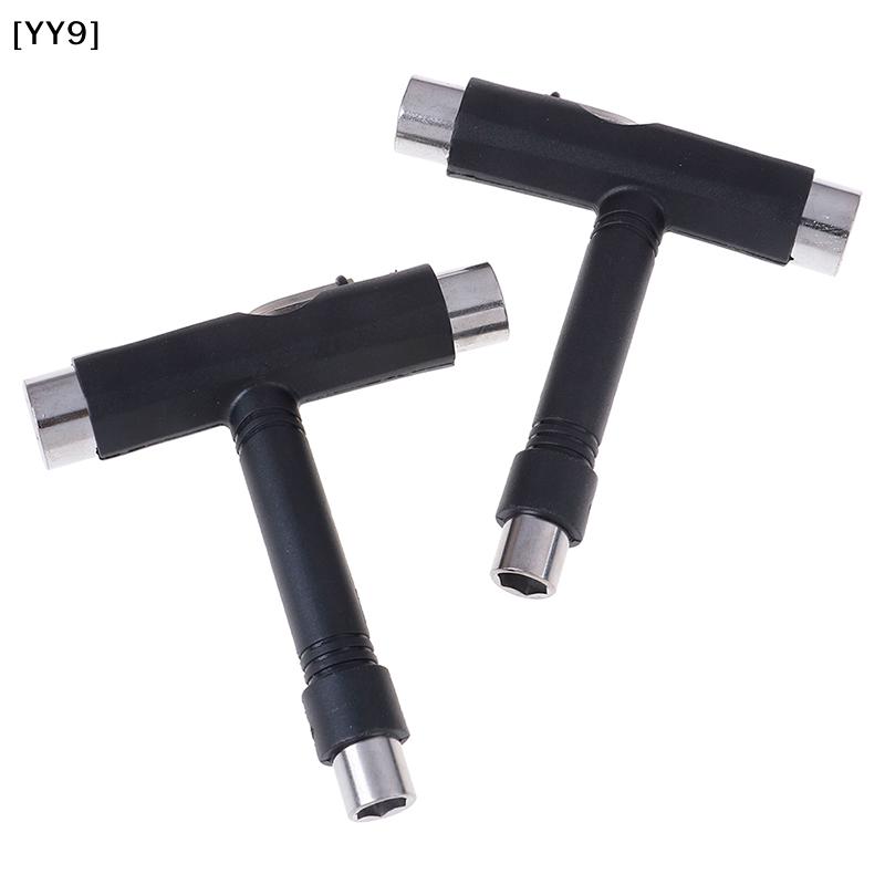 T-Type Skateboard All-In-One Wrench, Multi-Function Roller Skate Repair Tool with Screwdriver[YY9]