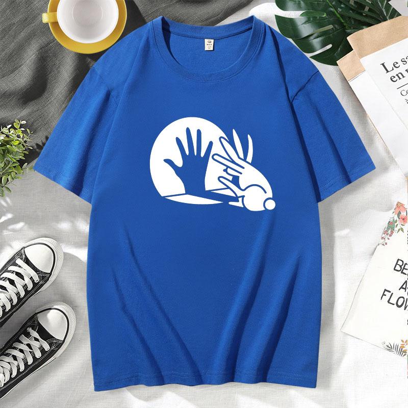 Lustiges Kaninchen-Shirt, Tier-Häschen-Liebhaber, Schattenspiel, Wortspiel, Geschenk, T-Shirt, Slim Fit, Tops, Shirts, vorherrschende Baumwolle, Herren-T-Shirt