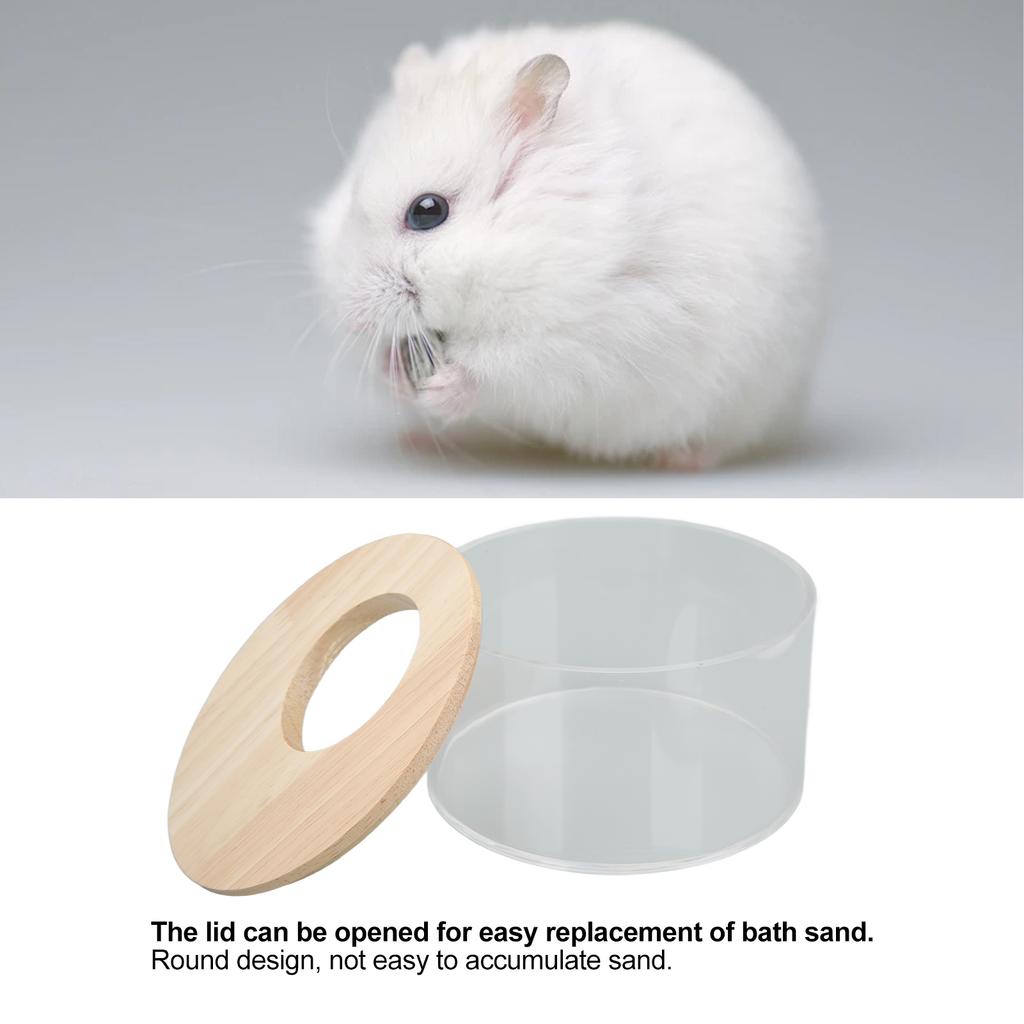 Hamster Sand Bathtub Small Round Shaped Pet Sand Box Transparent Acrylic Sand Bathroom