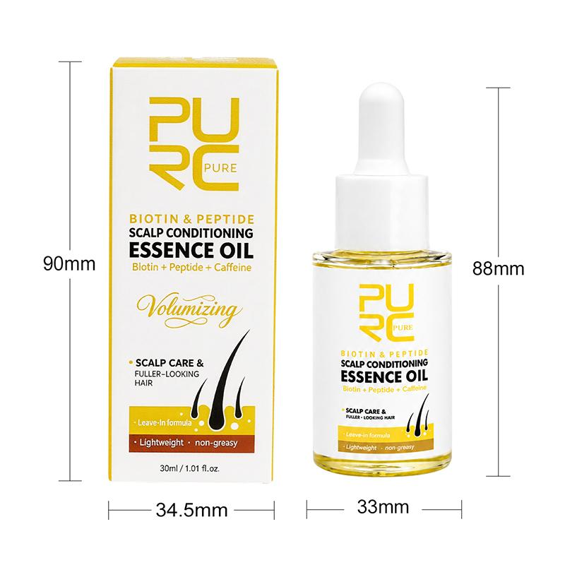PURC 30ml Anti Hair Loss Effective Grow Thicker Hair Biotin Fast Hair Growth Oil Hair Essence for Men Women Scalp Hair Care