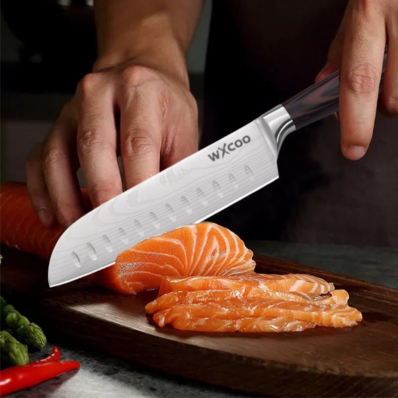 2PCS Stainless Steel Knife Sharpener Professional Kitchen Kitchen Knives Professional Chopper Utility Knife Boning Knife Chef Knife