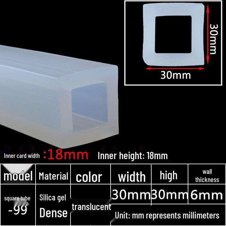 High-Temperature Resistant Silicone Square Tubing: Durable, Customizable, Aging-Resistant Rubber Sheath and Hollow Sealing Strip.