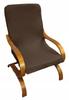 Finka Armchair Cover, Brown, Thick Velvet