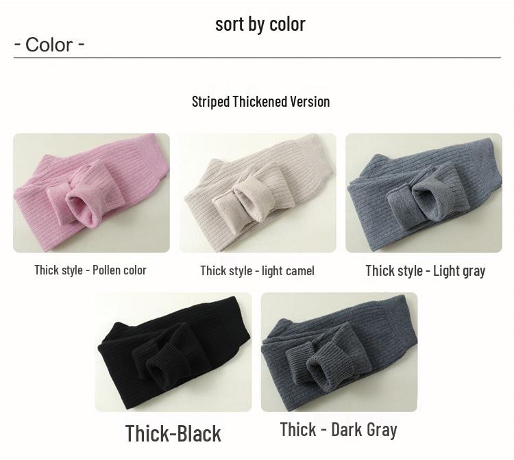 Children’s Thick Wool Cashmere Pants for Fall & Winter – Knitted Ribbed Base Layer for Boys & Girls, Suitable for Big Kids.