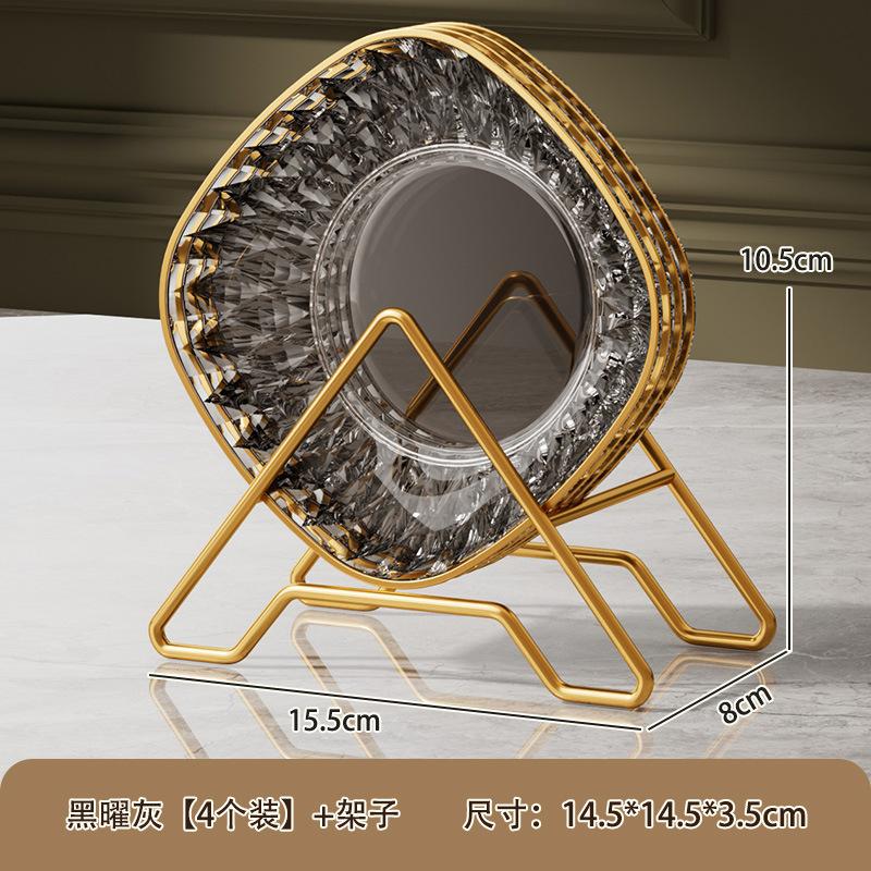 High-End Spitting Bone Plate, Household Dining Table, Garbage Plate, Plastic Snack Inventory, Dried Fruit Plate 6-Inch Square Plate