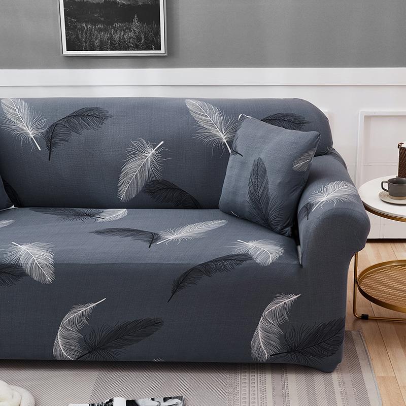 Stretch Stripes Sofa Slipcover Elastic Sofa Cover for Living Room Non Slip Furniture Protector for Pets Soft with Elastic Bottom