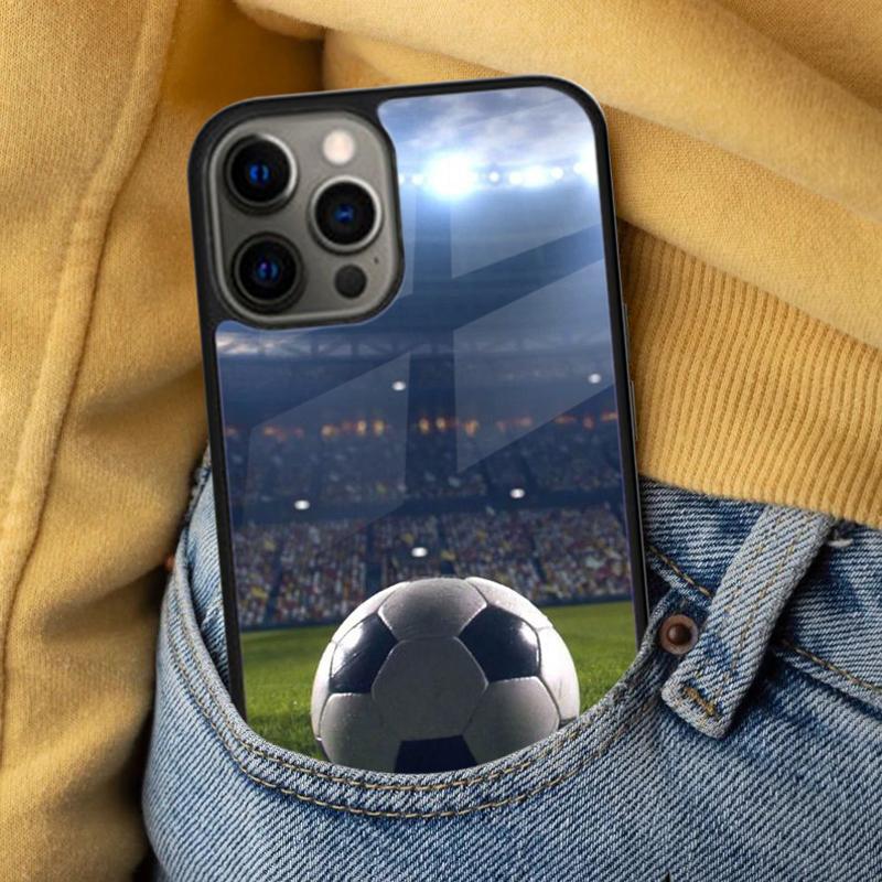 Football Soccer Soft Phone Case for iPhone 17 Air 16e Pro max 15 Pro 13 14 Plus 11 12 MagSafe Magnetic Coque
