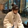 Women's Stand Collar Lambswool Coat for Autumn/Winter 2026 - Korean Style, Loose Fit, Thickened, Trendy, Super Hot Fashion.