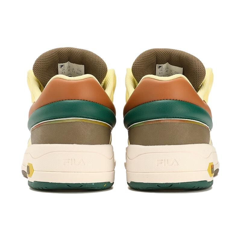 FILA Mix Synthetic Leather Comfortable Low-Top Casual Shoes Women sneakers Yellow F12W324203FCC