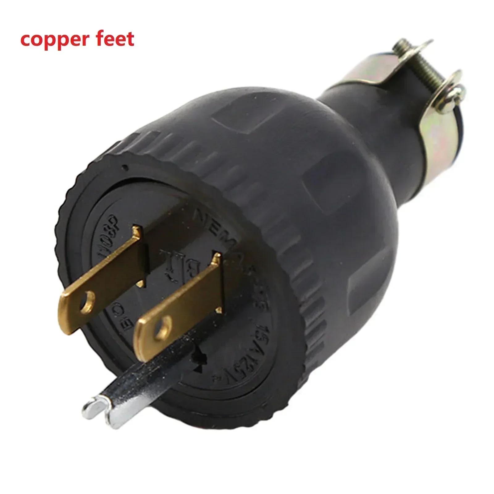 

BTL Generator Plug Anti-Loose Plug Small Gasoline Generator Plug NEMA 5-15 Three-Pole 3 Pins AC125V 15A Electrical Plugs 250V