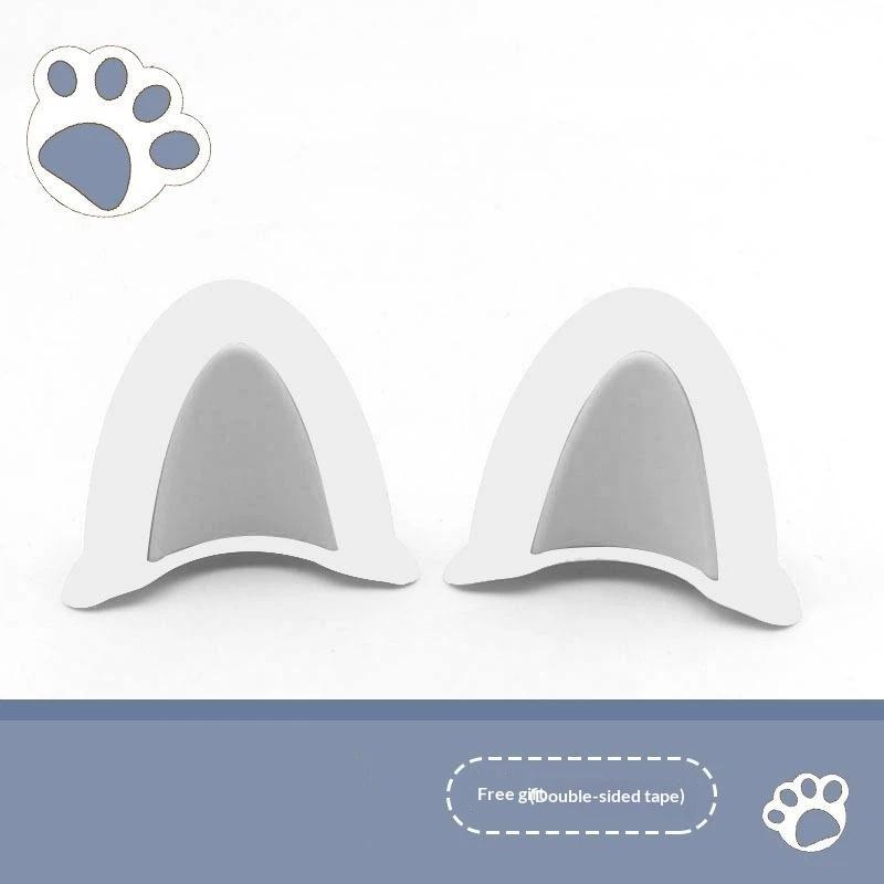 Soft ABS Bear Ear Helmet Decorations 1 Pair Adorable Appearance Easy to Install for Outdoor Riding Sports Helmets