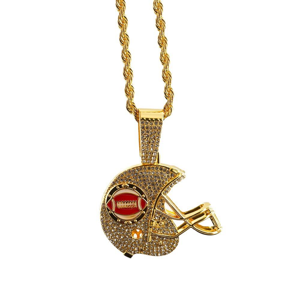 Jewelry Versatile Full Diamond Set Fashion Cool Baseball Cap Hip Hop Necklace Jewelry Men'S 5Mm Twist Chain