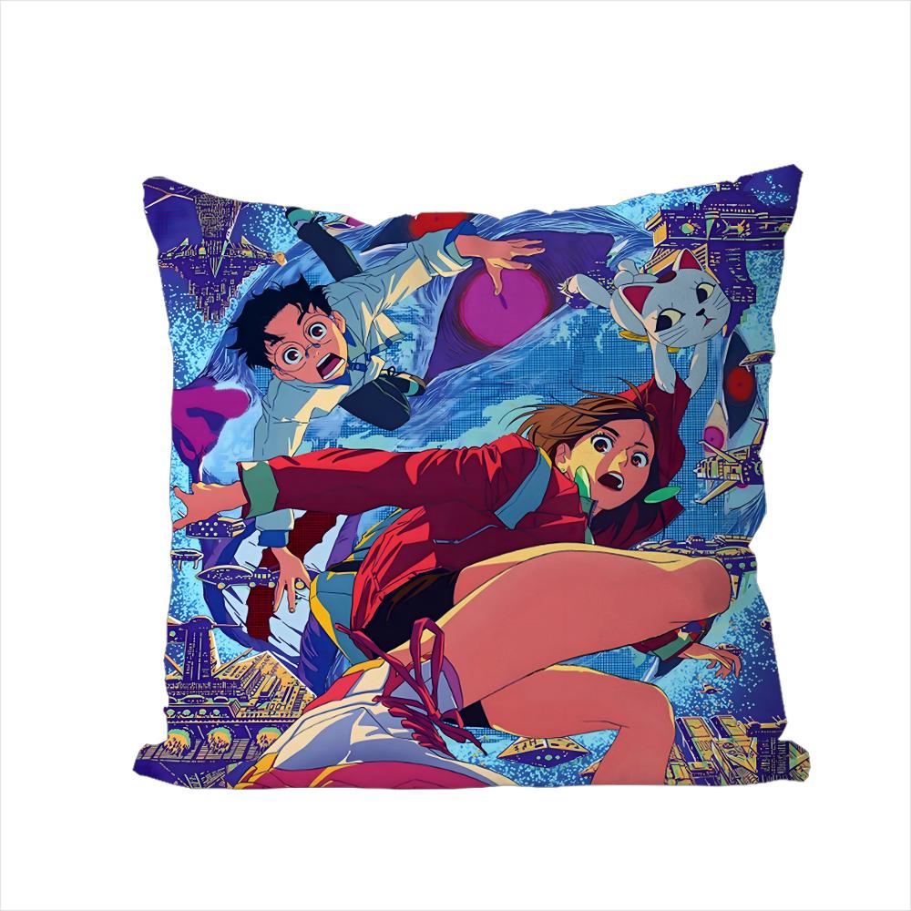 Anime Dan Da Dan Kissenbezug für Auto Sofa Dekoration Zuhause Zweiseitiger Druck Plüsch Quadratisch Wurfkissen Kissenbezug