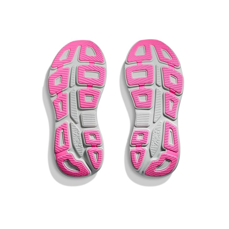 Hoka One One Bondi 9 Comfortable Soft Durable Low-Top Running Shoes Women sneaker Gray 1162012-CYG