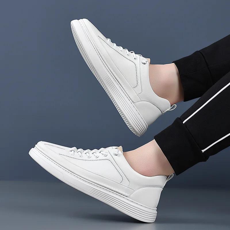 Fashion Breathable Sports Shoes Men 2024 Spring Autumn New Designer Leather Sneakers Male  Fashion Casual Designer Zapatos De Hombre