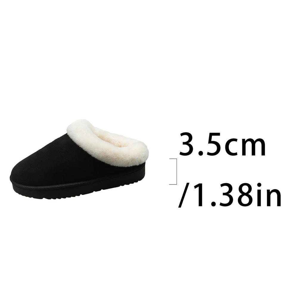 Cross-border Foreign Trade Mao Mao Mouth Snow Boots Women's Winter New Korean Version Thick-soled Short Tube Thickened One Pedal Lazy