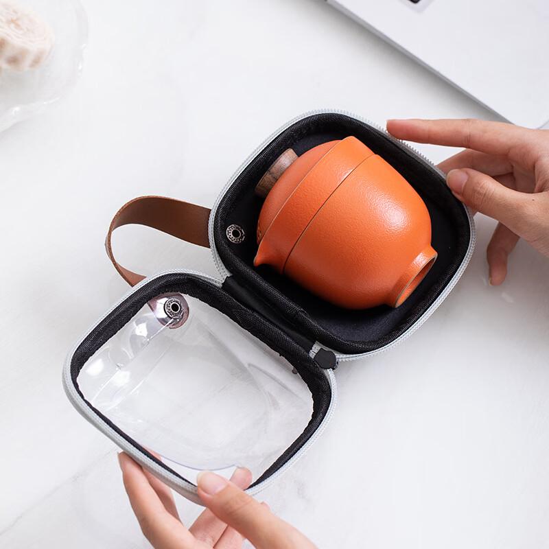 Lailuo Black Ceramic Portable Travel Tea Set