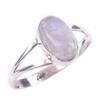 Natural Rainbow Moon Stone Gemstone Handmade 925 Sterling Silver Ring S.10 y2V46
