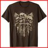 Skull Cross Wings Y2K Goth Alt Grunge Gothic Emo Aesthetic Black Cotton T-Shirt