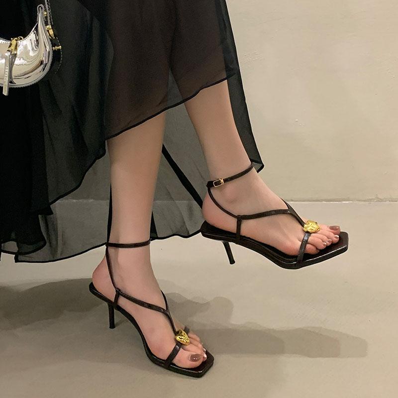 Fashion Female Slip On Footwear Pumps Women High Heels Shoes Slingbacks Fashion Pointed Toe Shallow Ladies Thin Heels Shoes