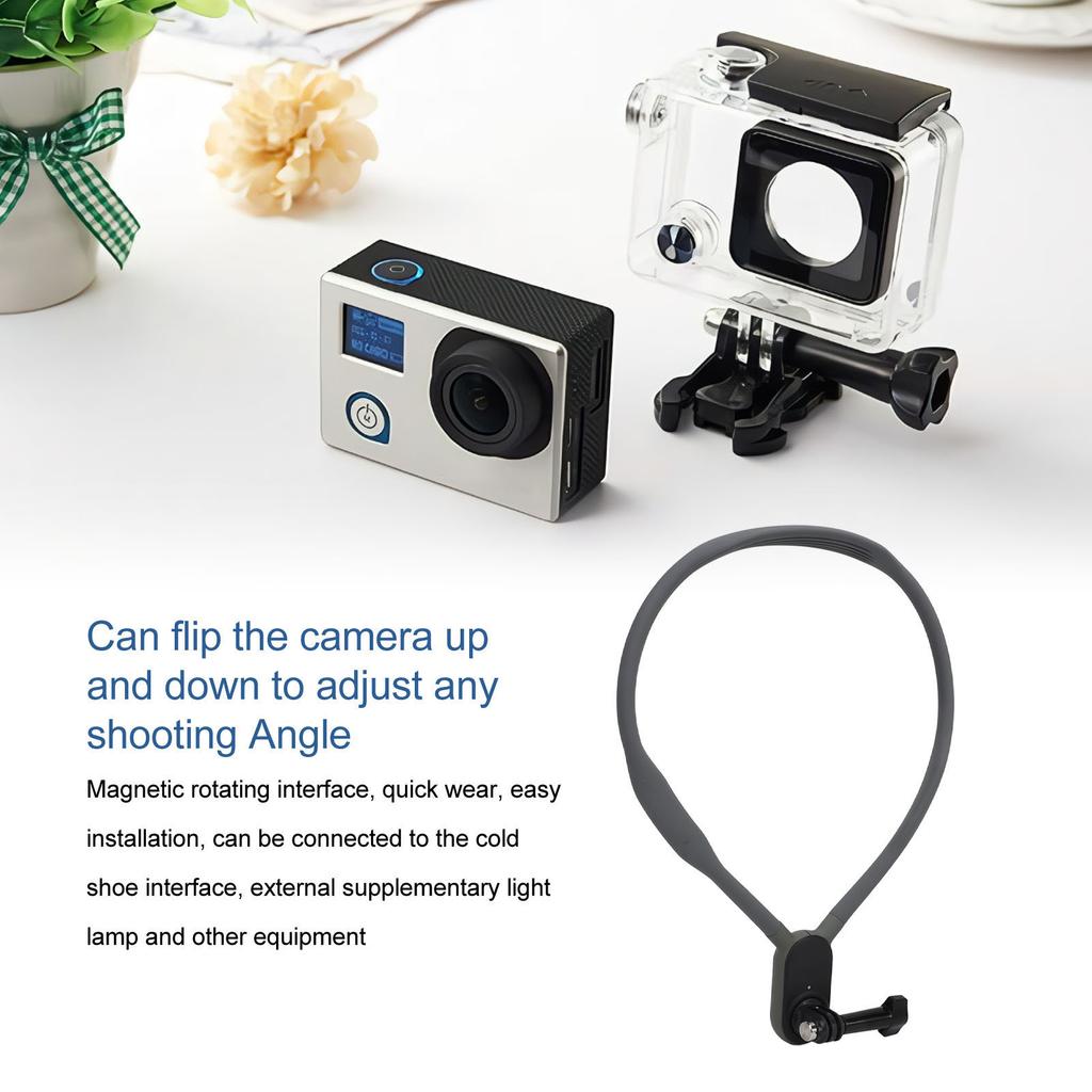 TELESIN Magnetic Neck Holder 360 Degree Rotation Mobile Phone Camera Neck Mount Necklace