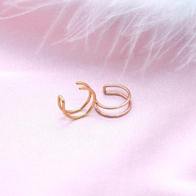 Trendy No-Piercing C-Shaped Ear & Lip Cuffs for Men - Stylish Cartilage Clips and Lip Rings