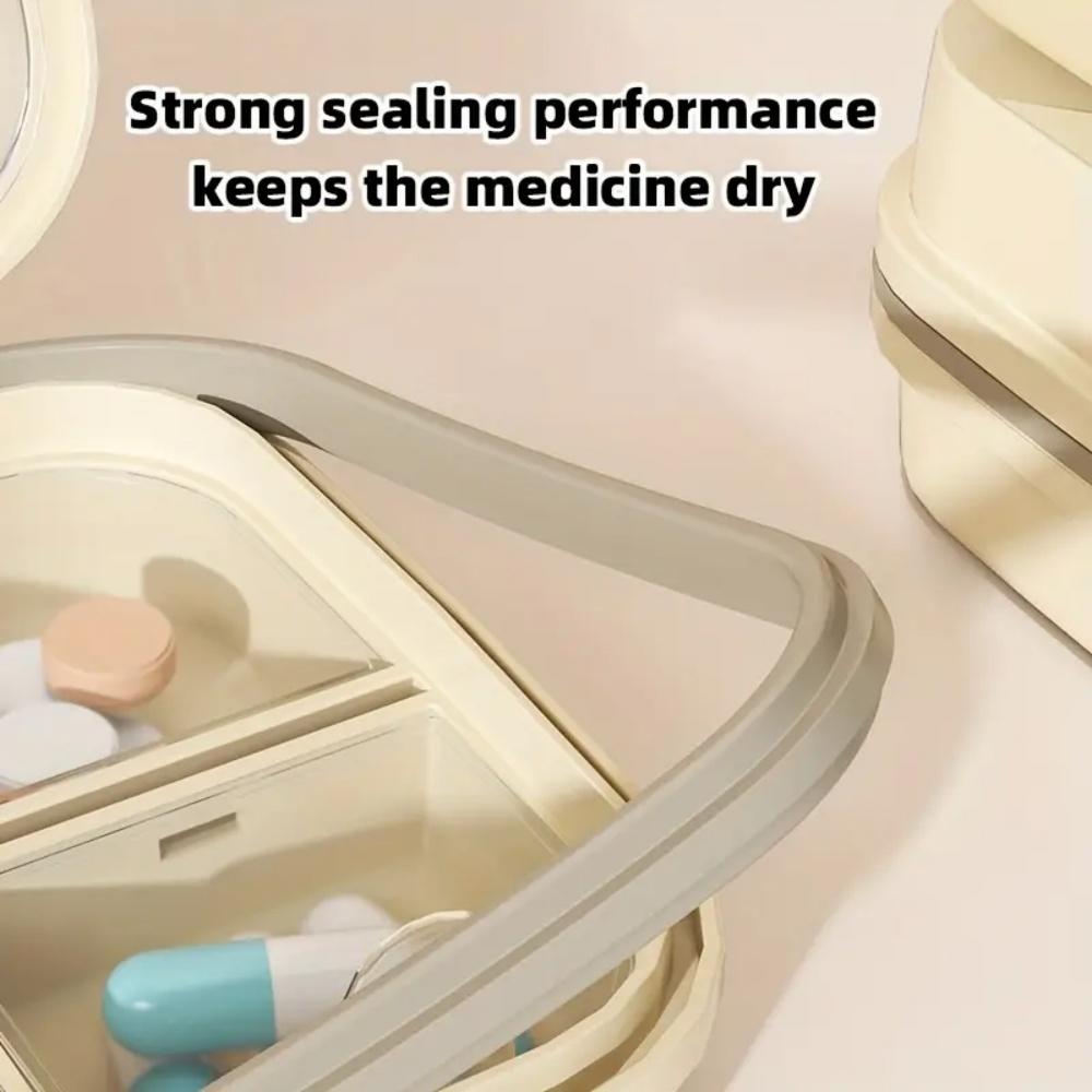 Portable medicine box, travel with you for seven days a week, medicine box, pill box, double-layer seven grid moisture-proof
