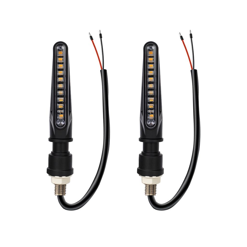2/4pcs Motorcycle LED Turn signal flowing light 12v Waterproof Amber Flasher Indicator Blinker Rear Lights Lamp Accessories