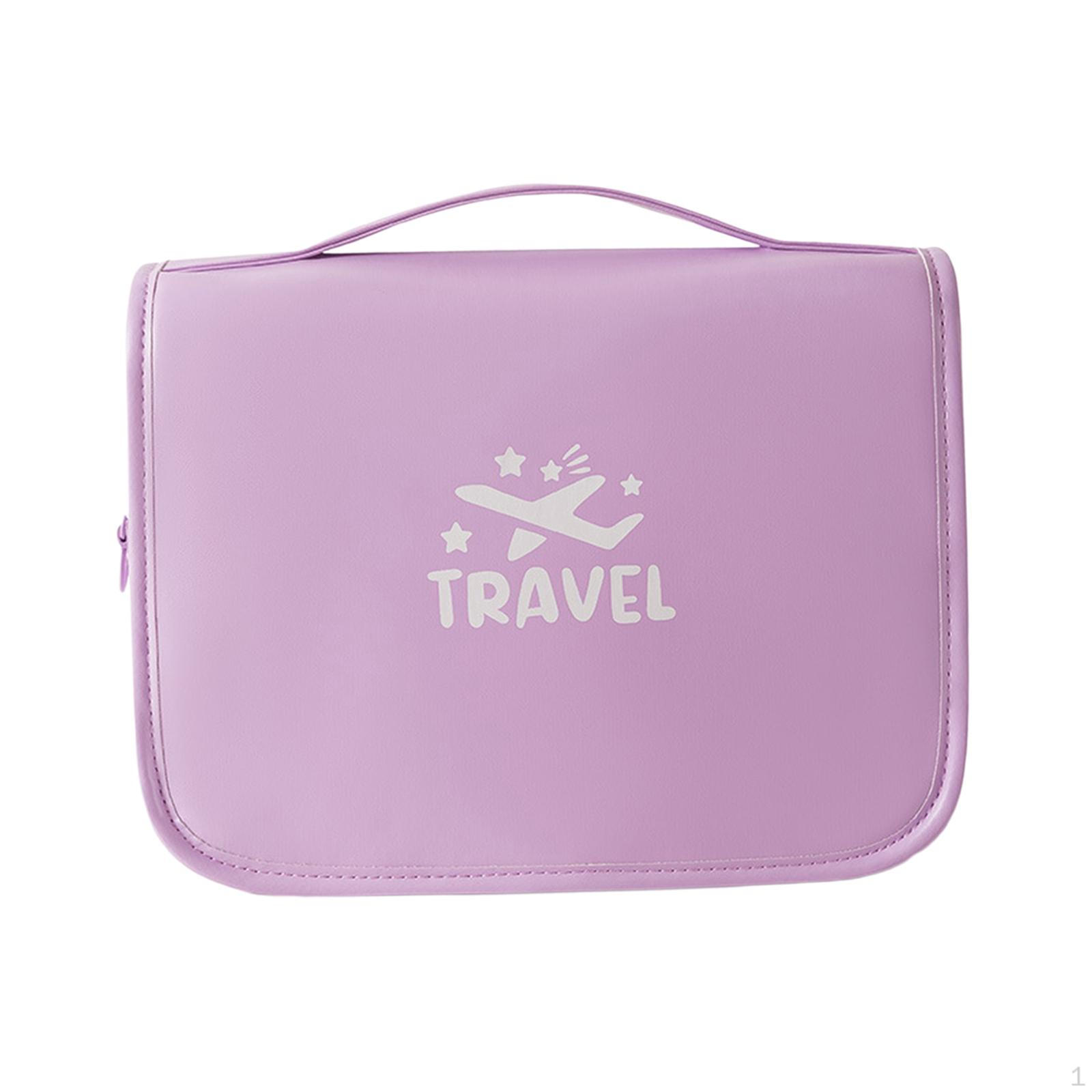 Makeup Bag Toiletry Travel Brushes Tools Water Resistant Storage Pouch Cosmetic Organizer Wash фиолетовый