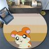Hamtaro2 Round Area Rug,Carpet Rug for Living Room Bedroom Sofa Playroom Decor,Non-slip Floor Mat