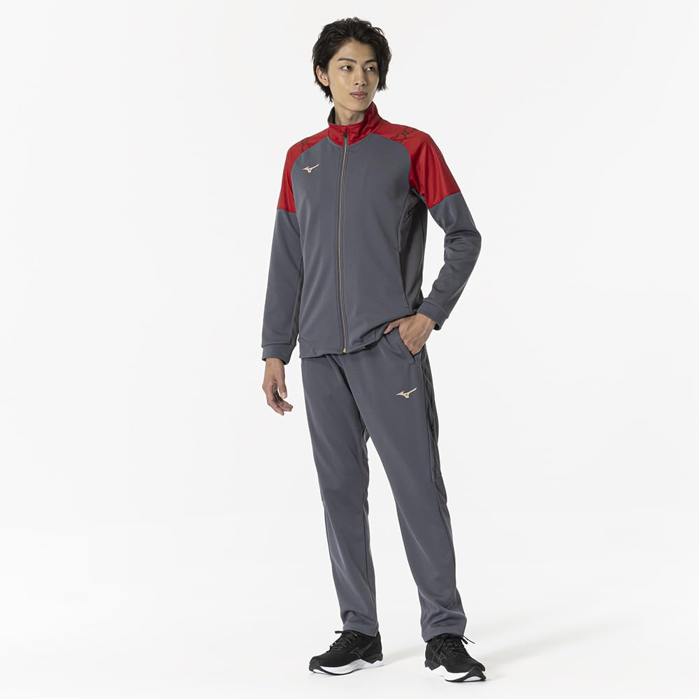 Soft Dry Knit Hybrid Training Turbulent Size 32MDB001 Men's Pants, Sweat-Wicking, Quick-Drying, Warm-Up Jersey, Gray, XL,