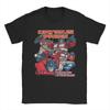 T-shirt Nera Oversize a Maniche Corte con Stampa Grafica Collage dei Transformers Autobots Optimus Prime per Fan di Anime e Giocattoli