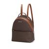 Michael Kors Sheila Mochila de Lona Revestida com Fechamento em Zíper Monograma Clássico Mochila Feminina Marrom Dourado 35F3G6HB6B-BROWN