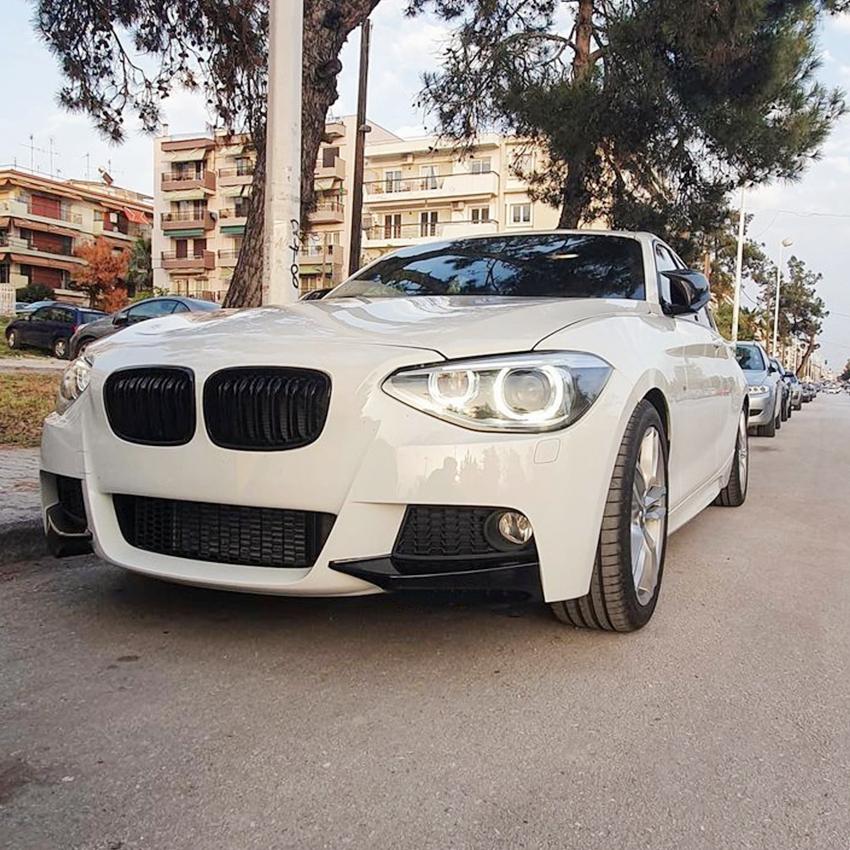 2Pcs Front Bumper Lip Splitter Body Kit For BMW 1 Series F20 F21 M135i Pre LCI M-Sport 2012-2015 Splitter Sport Exterior Tuning