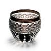 GREEM MARKET Wooden Box Included Craft Glassware Cut Glass Cup Sake Cup Chrysanthemum Pattern Cut Glass Item GMS02627 (Gleam Market) Number (Black)