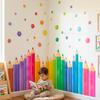 Decowall Extra Large Color Pen Wall Stickers Giant Rainbow Crayon Border Design for Playrooms Removable DIY Decor Perfect for and Infants - Kids'