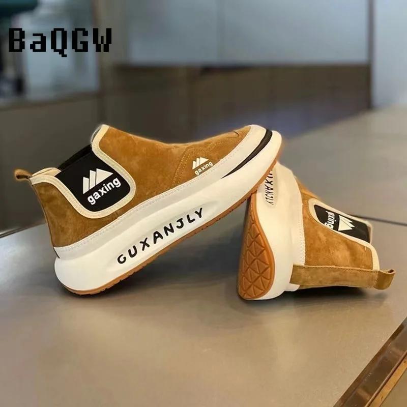 Mode Herrenstiefel Mode Plateau Stiefeletten Outdoor Leichte Sneaker für Herren Rutschfeste Designerstiefel 2024 Frühling Winter Herrenschuhe