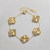 Stylish 13MM Four-Leaf Clover Laser-Cut Hand Jewelry - Daily Wear for Influencers