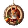 Animal Christmas Ornament 2D Flat Forest Animal Xmas Tree Ornament Acrylic Hanging Woodland Pendant for Garden Tree Home Decor