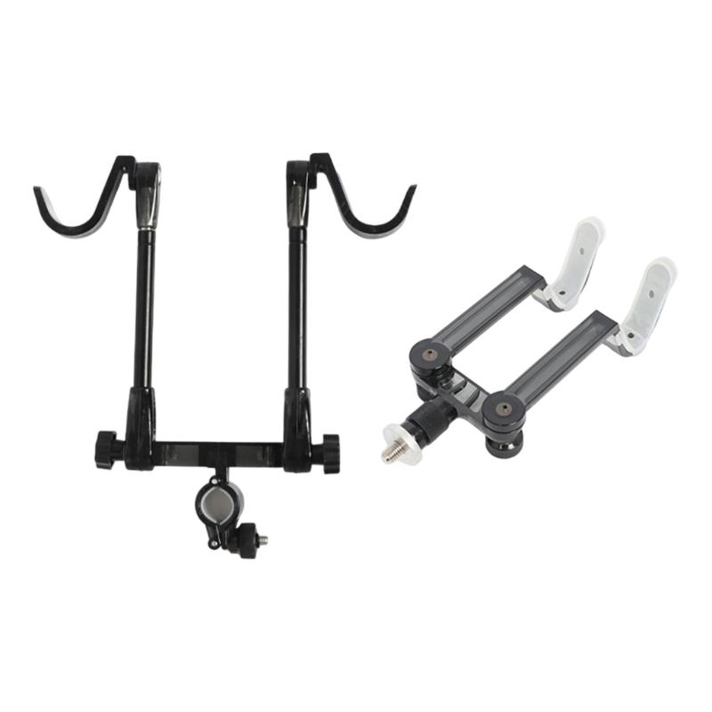 Double Rod Fishing Poles Holder Light Weight Fishing Rod Holder for Outdoor Angling Quick Setups Rear Bracket Poles Stand
