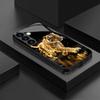 Golden Tiger Tempered Glass Phone Case Suitable for Samsung Galaxy S26 S25 S24 S23 S22 S20 FE/Ultra/Plus Anti Drop Back Cover