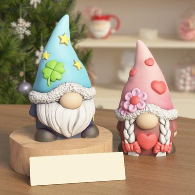 Yousheng Easter Silicone Mold Easter Gnome Mold Food-Grade Silicone Non-Stick Coating Mold Easy To Clean Sequin Resin Molds Gnome Figures Easter Gift