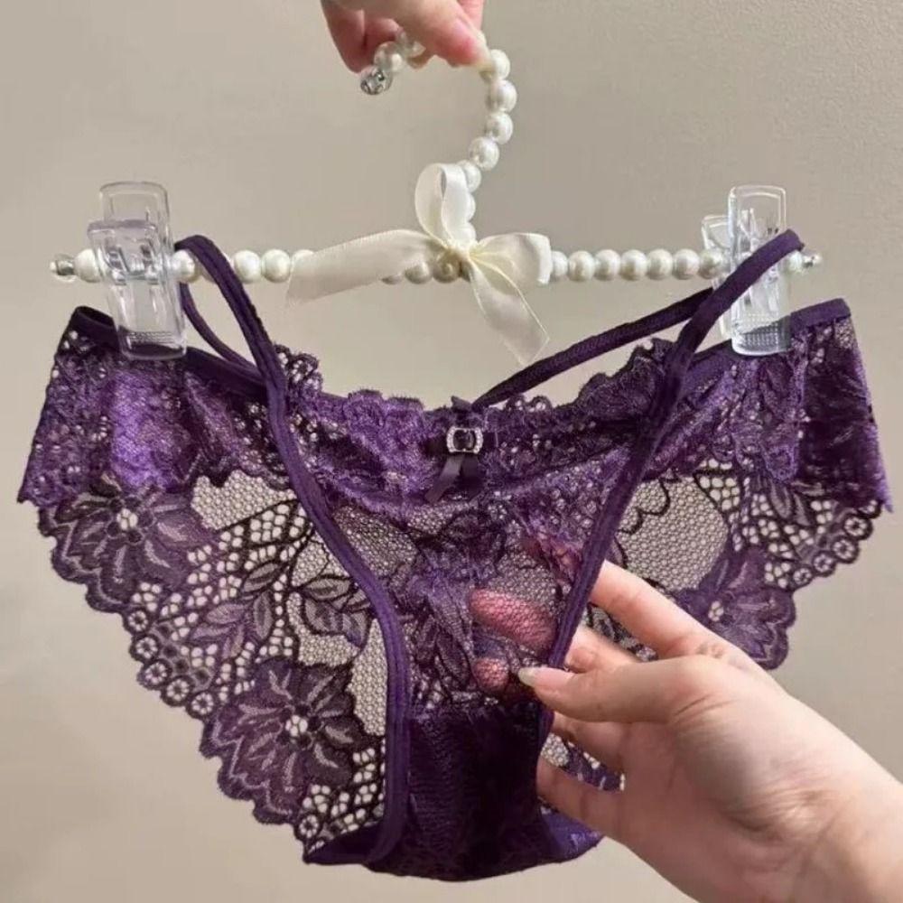 Hollow Out See-through Panties Transparent Women's Underwear Lingerie Lace Panties Gifts