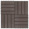 Terrace Tiles 22 Pcs 30 X 30 Cm 2 M² WPC Dark Brown