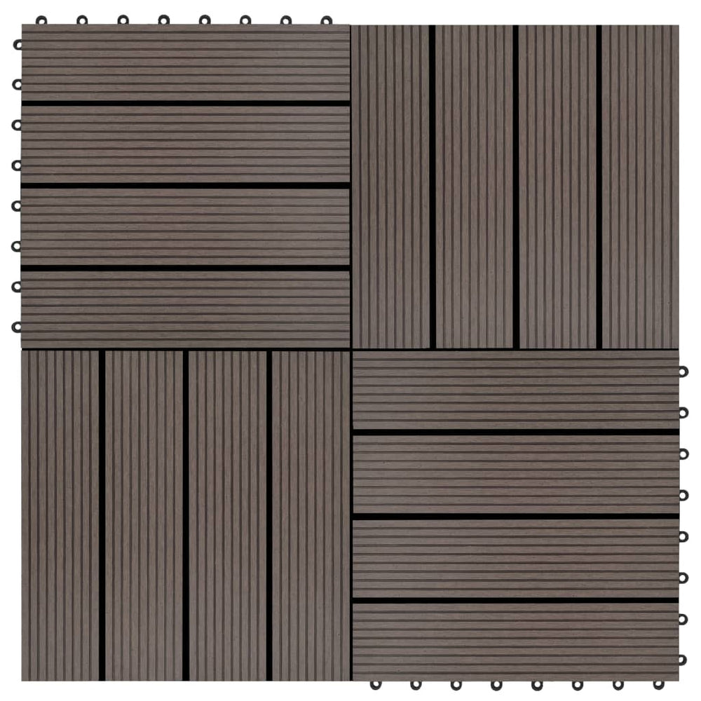 Terrace Tiles 22 Pcs 30 X 30 Cm 2 M² WPC Dark Brown