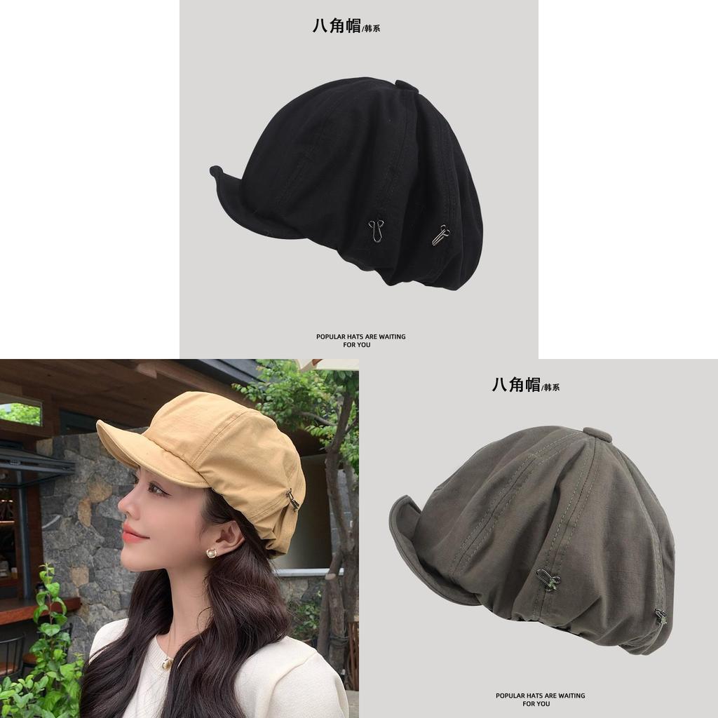 Designer Beret Hat For Women With Sun Protection And Foldable Cotton Summer Style