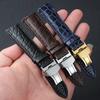 Für jedes luxuriöse Armband Echtes Krokodilleder Uhrenarmband Schwarze Braune Riemen Blau12 14 16 17 18 19 21 22 23 24 20mm Band Armband
