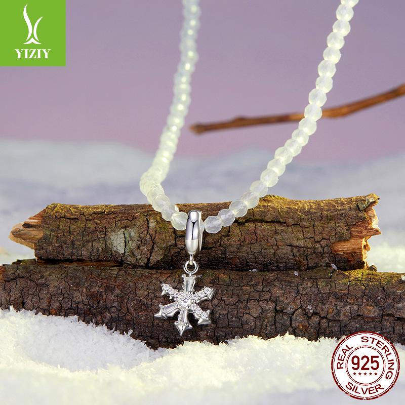 Yinziyun Original Design S925 Sterling Silver Ice Flower Winter Necklace for Women